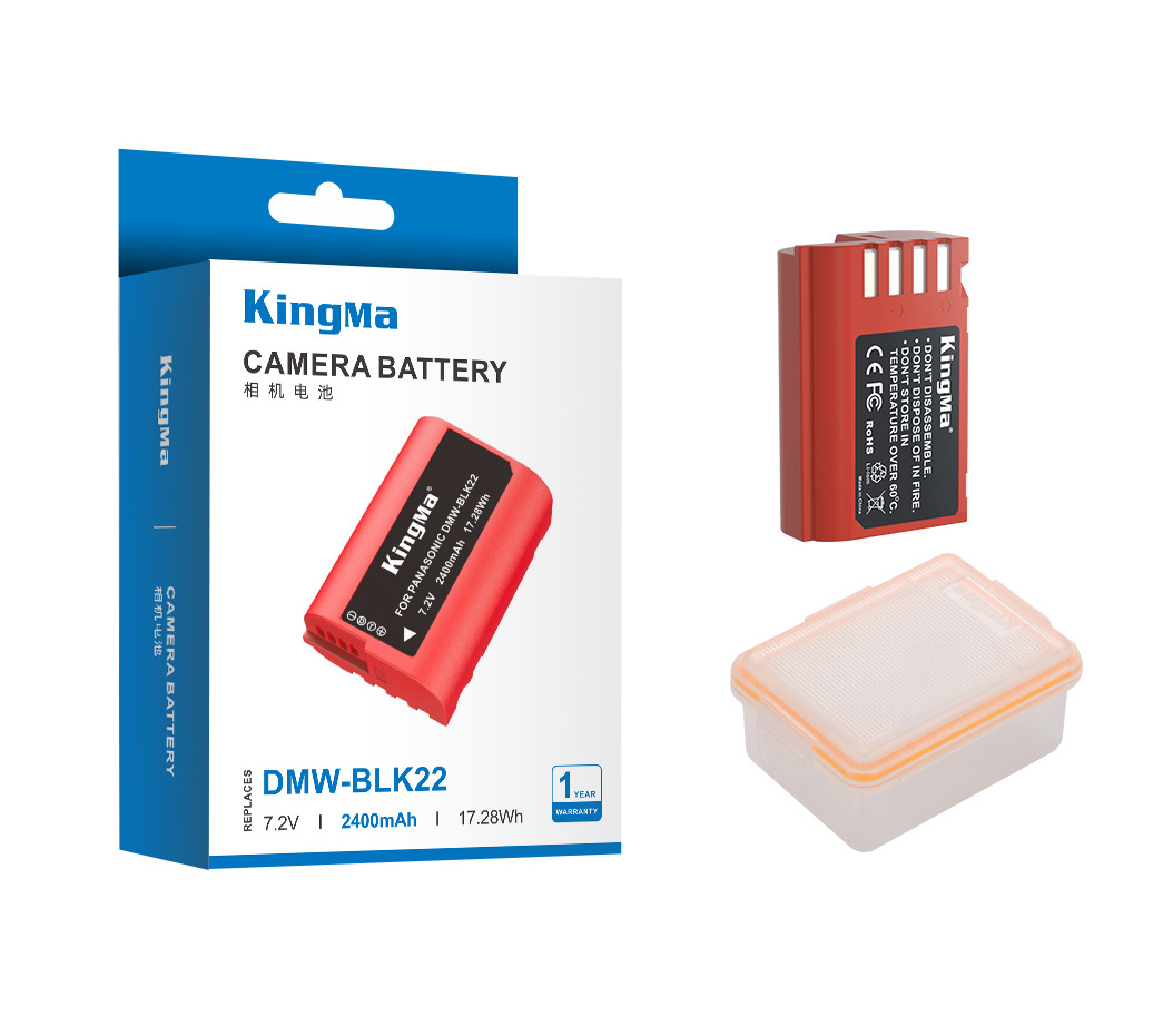 Аккумулятор Kingma DMW-BLK22H, с защитным кейсом, 2400 мАч