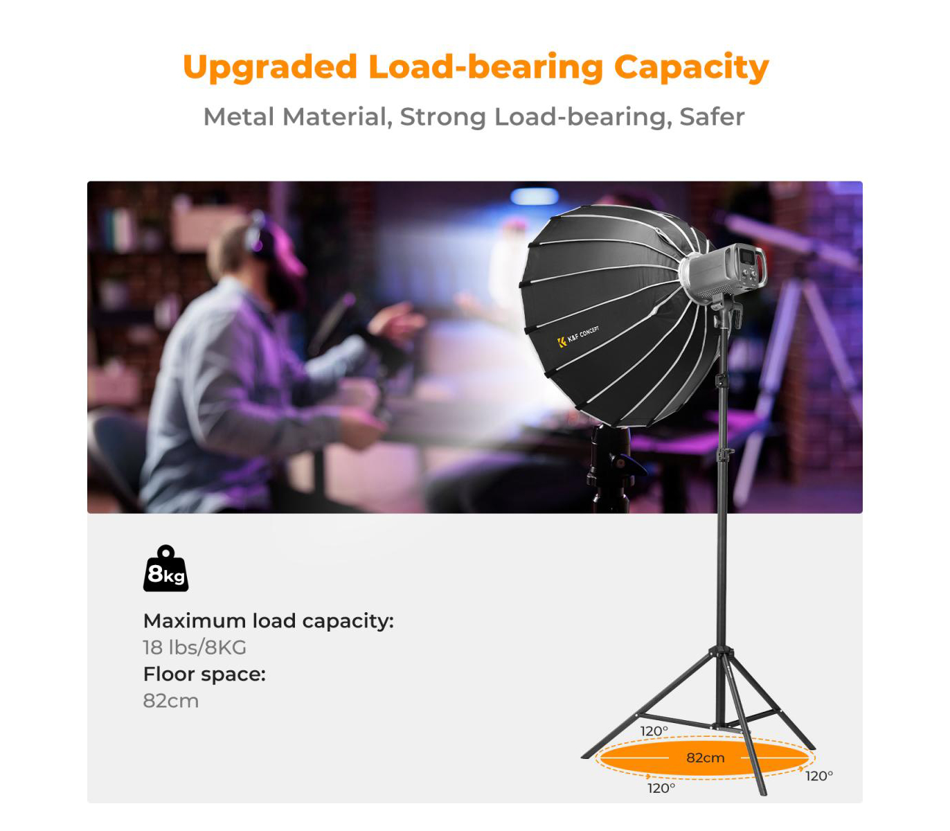 Стойка K&F Concept KF34.043, 280 см, до 8 кг