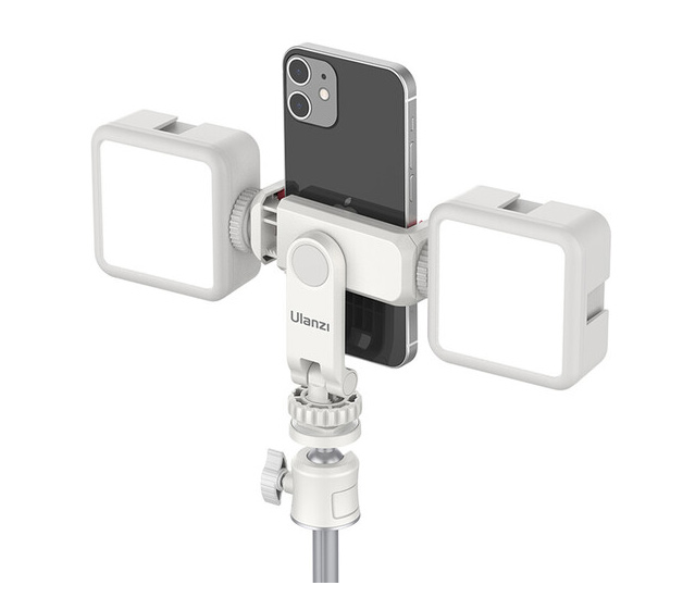 Держатель для смартфона Ulanzi ST-06S, поворотный, с 2 башмаками, белый