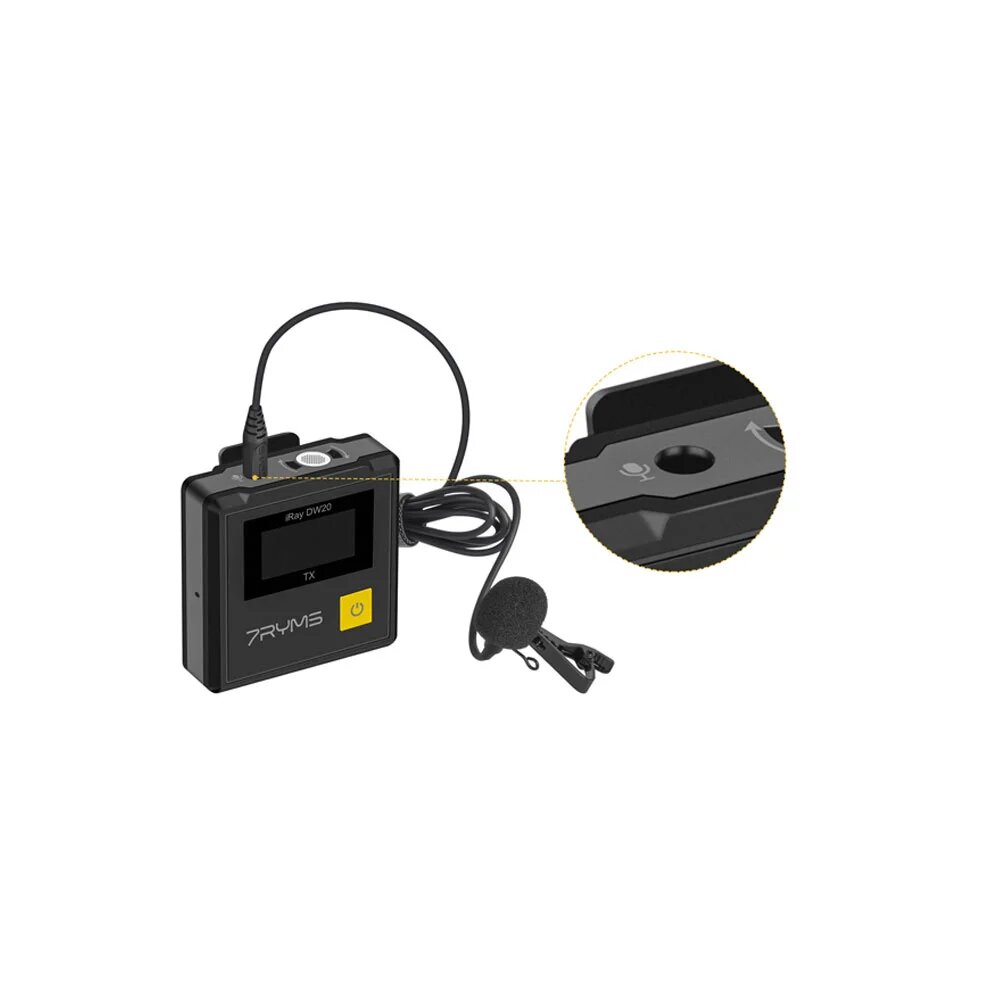 Беспроводная система 7Ryms iRay DW20(A) Black,  2,4 ГГц, 2TX+1RX