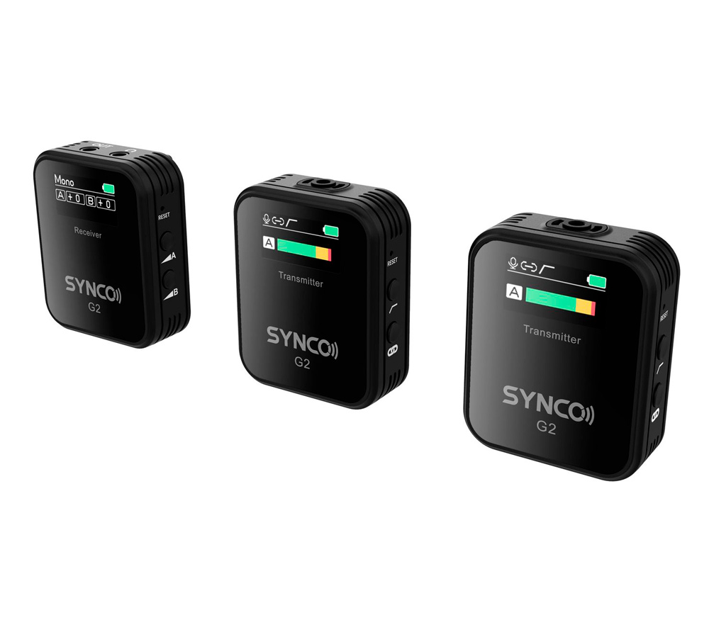 Беспроводная система Synco G2 A2, 2.4 ГГц, 2 передатчика + приемник, 3.5 мм TRS / TRRS + USB-C