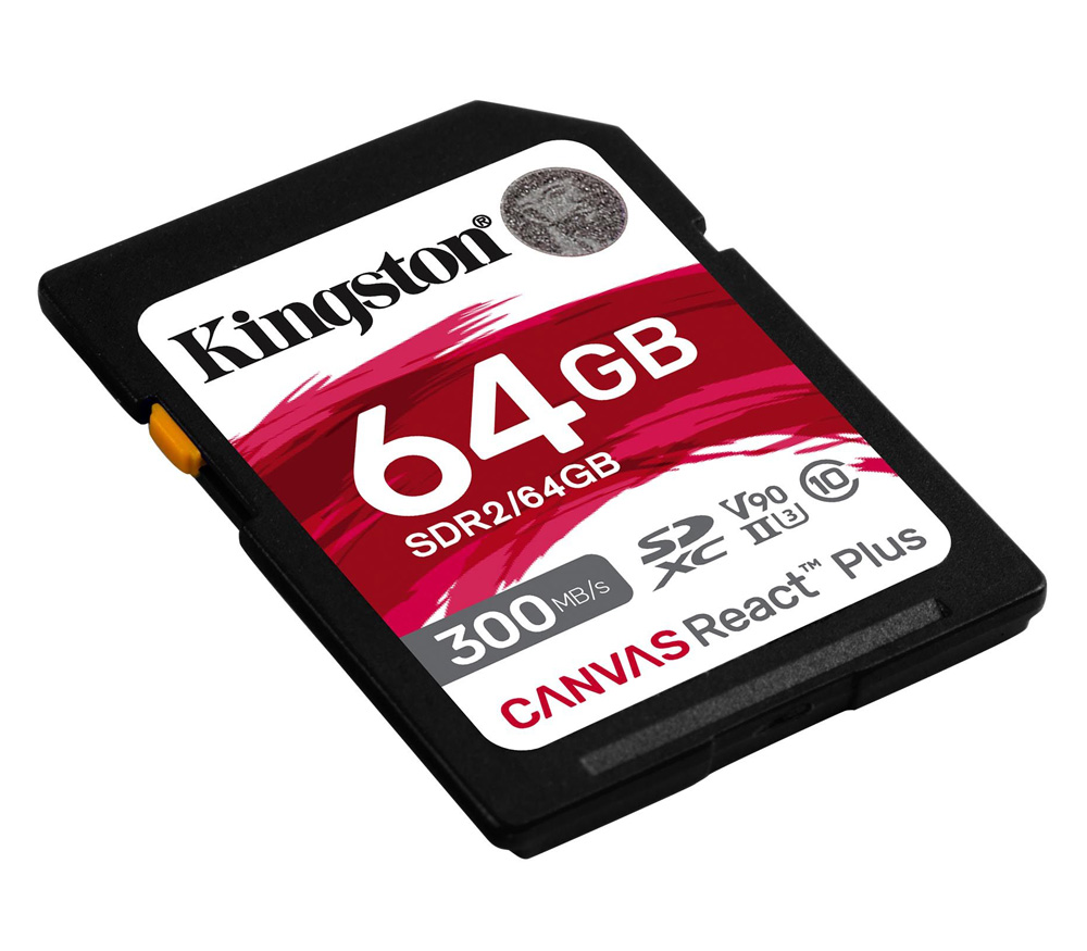 Карта памяти Kingston SDXC 64GB Canvas React Plus UHS-II V90 260/300Mb/s (уцененный)