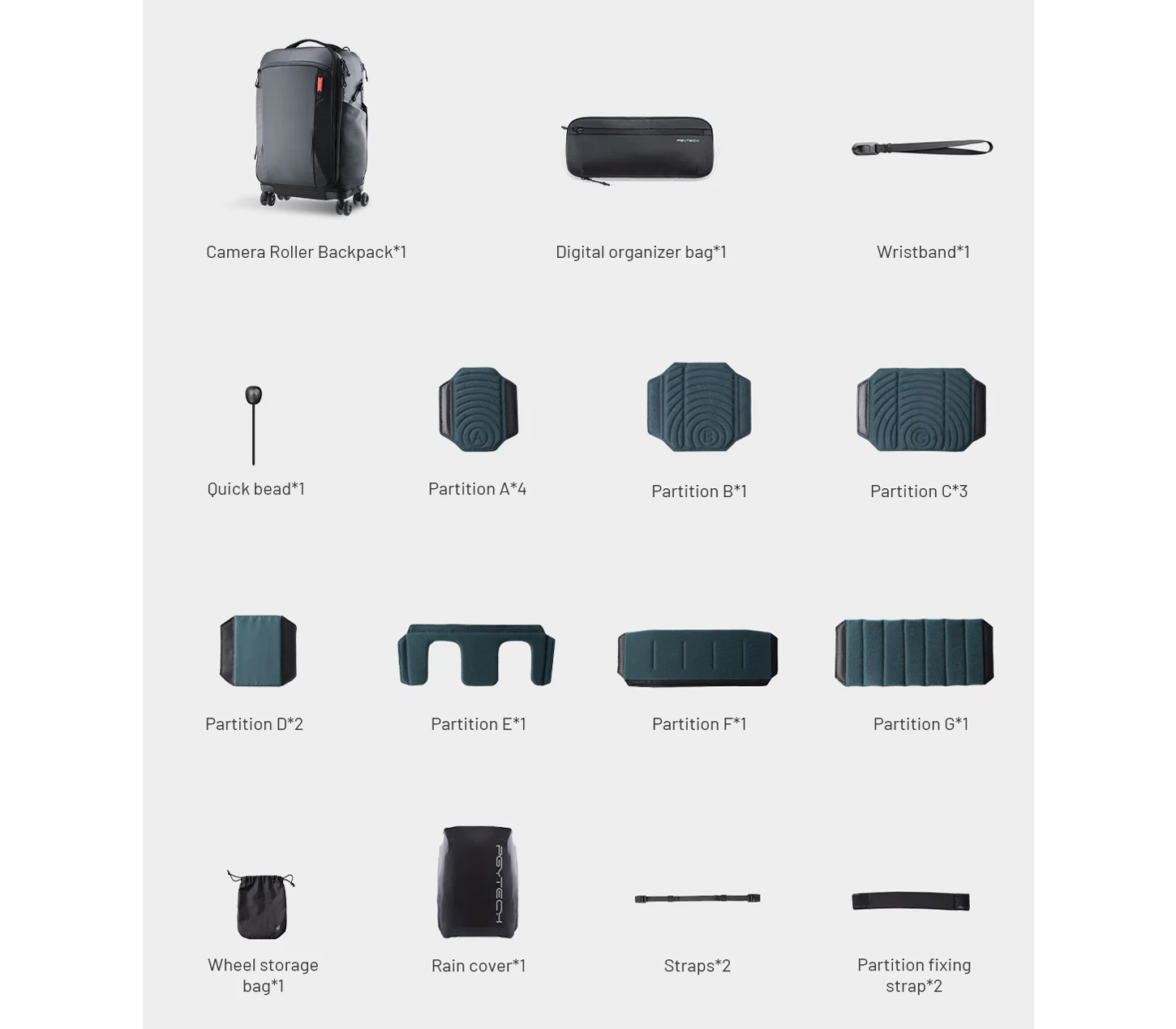 Сумка на колесах PGYTECH Roller Camera Backpack + рюкзак 2 в 1