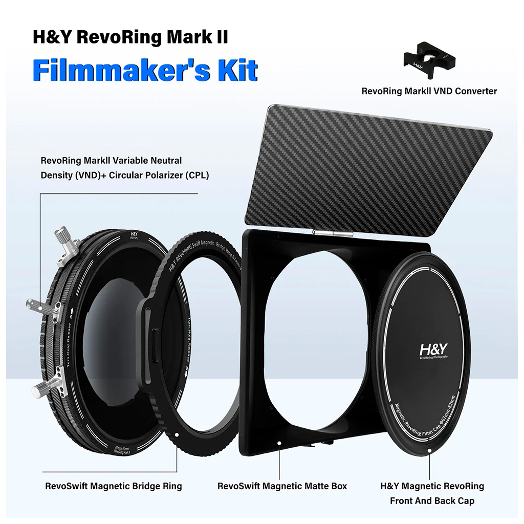 Набор H&Y RevoRing Mark II Video Kit, фильтр ND3-1000+CPL + аксессуары, 67-82 мм