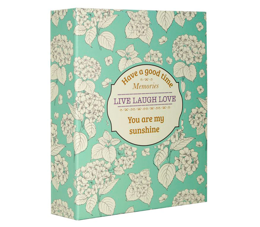 Фотоальбом Мирам 10x15 см 200 фото, цветы, зеленый