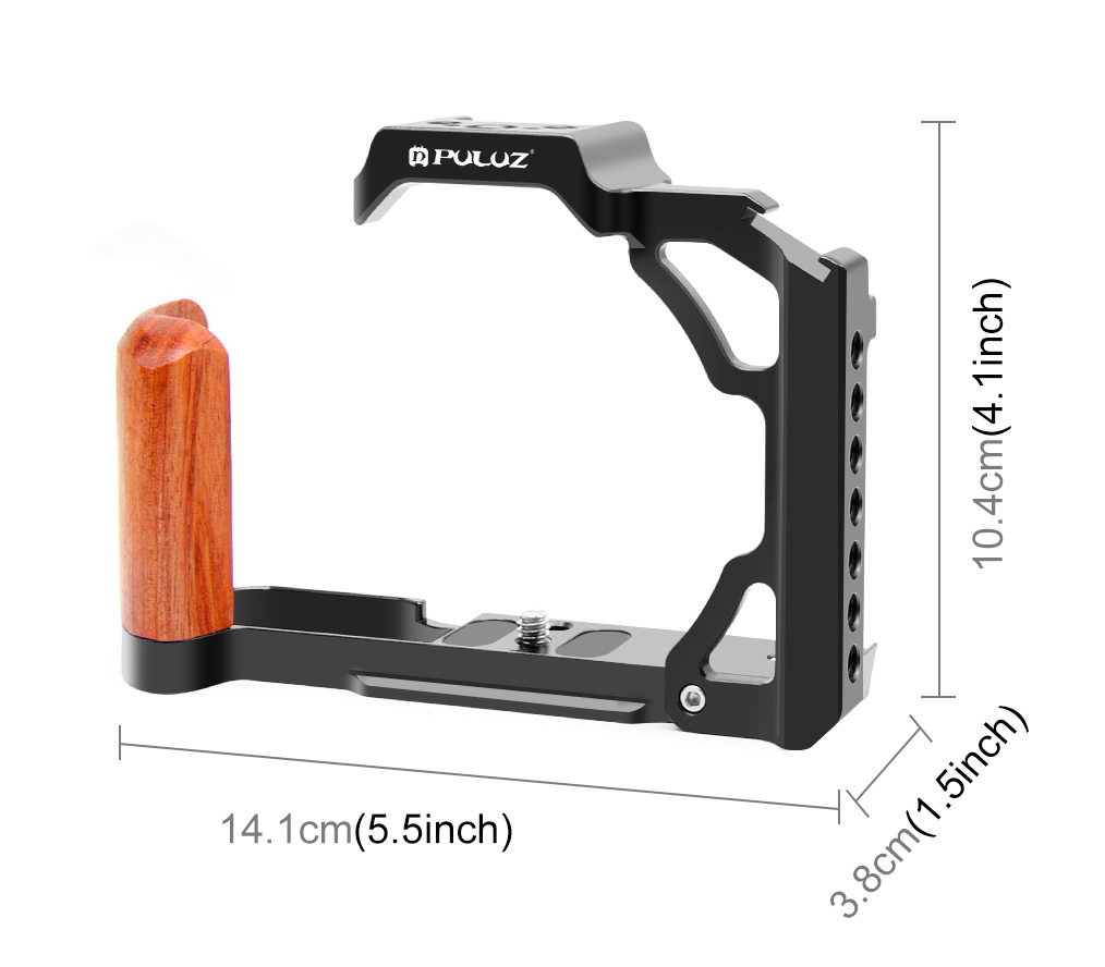 Клетка Puluz PU3112B Wood Handle Camera Cage для Nikon Z fc, черная