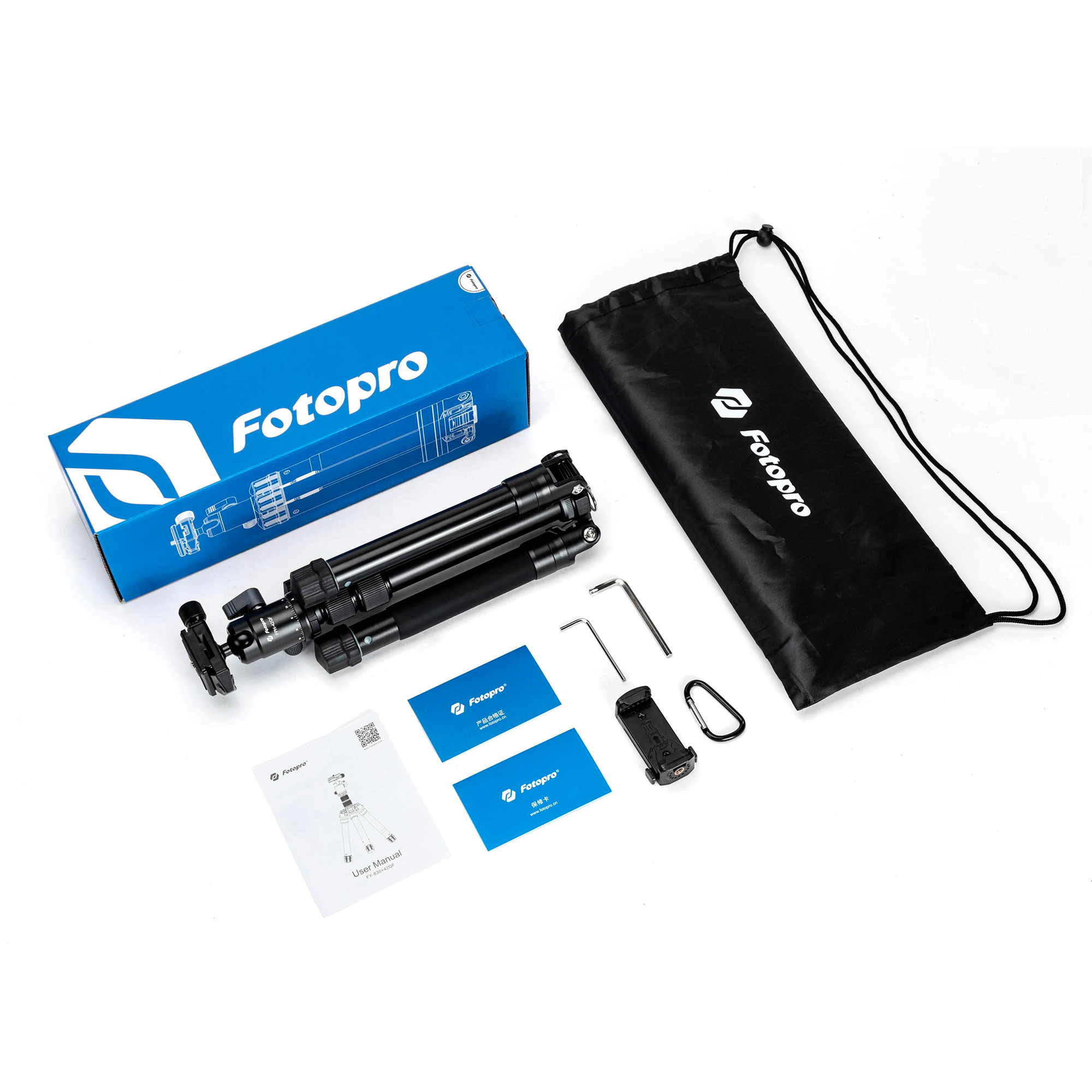 Штатив Fotopro FY-830, трансформер, шаровая голова 42QF, до 4 кг