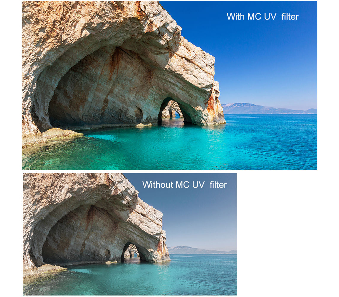 Светофильтр K&F Concept HMC UV, Blue Coated, 52 мм