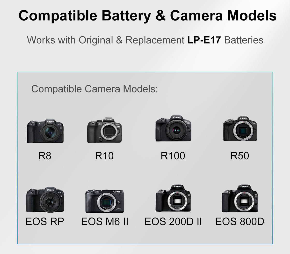 Зарядный кейс Kingma BM070-LPE17 для 2х Canon LP-E17, черный