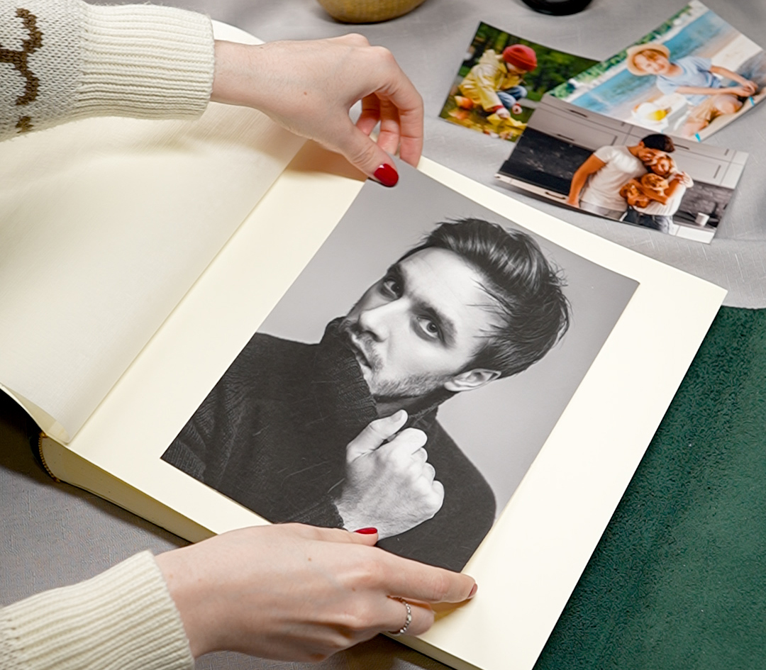 Кожаный фотоальбом Florentia 30х30 см, 100 страниц "Capriolo" зелёный