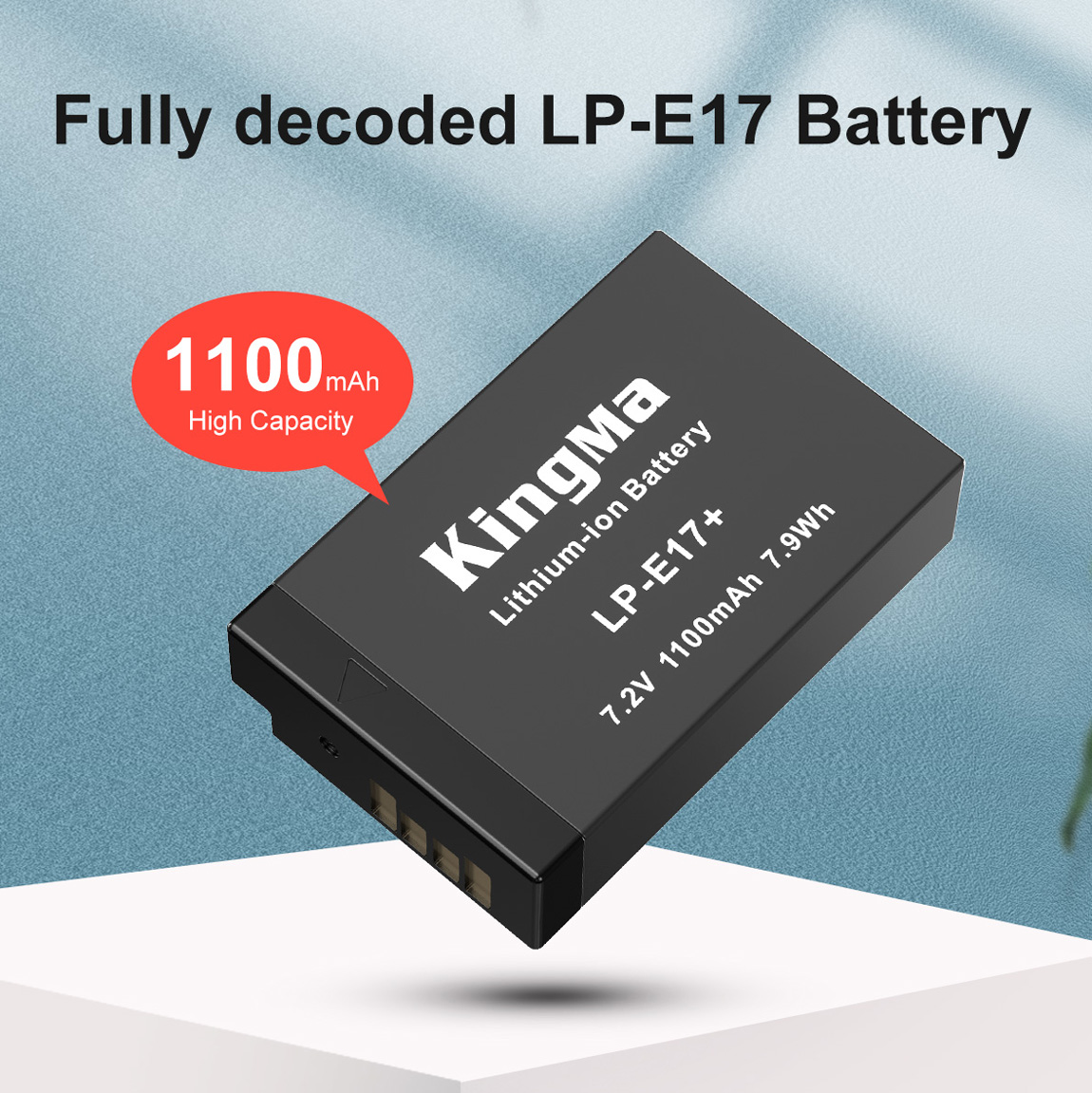 Аккумулятор Kingma LP-E17+ декодированный, с защитным кейсом