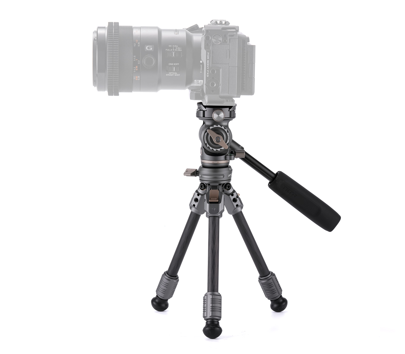 Штатив Tilta VT03, 1-Stage Carbon Fiber Travel Tripod, с видеоголовой, до 3 кг, серый