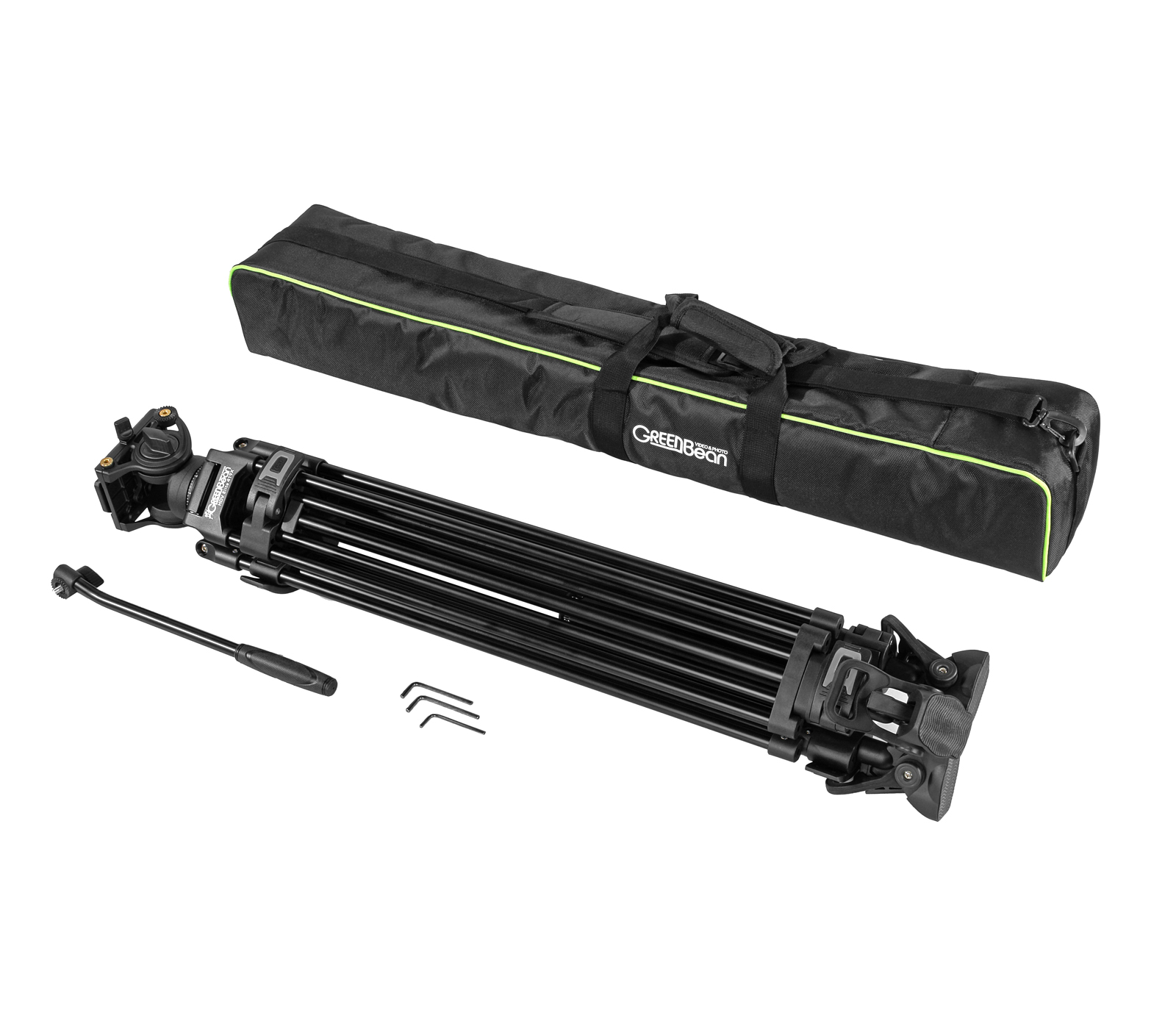 Штатив GreenBean HDV Elite 419X, с видеоголовкой, алюминий