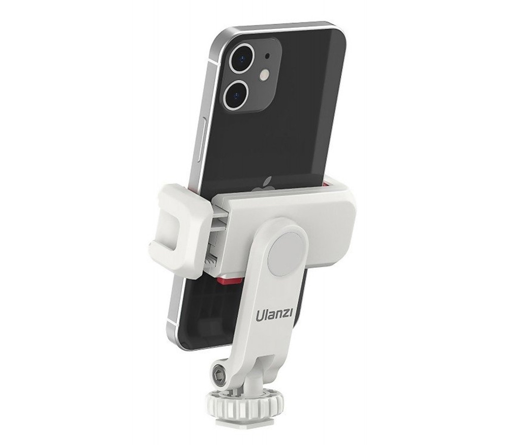 Держатель для смартфона Ulanzi ST-06S, поворотный, с 2 башмаками, белый (уцененный)