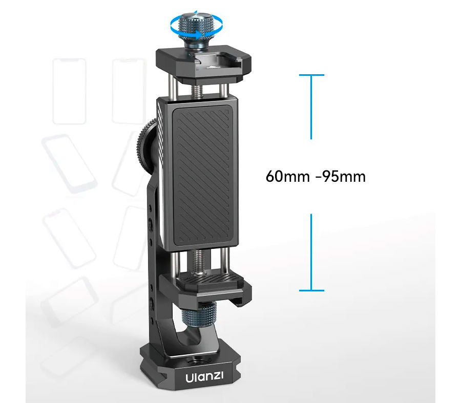 Держатель для телефона Ulanzi MA53, поворотный, с 2 башмаками, Arca Swiss