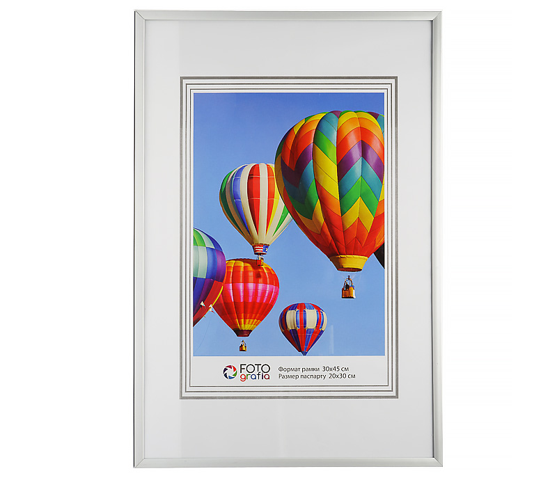 Фоторамка Fotografia 30х45 см, алюминий, серебристая (FFAL-8009)