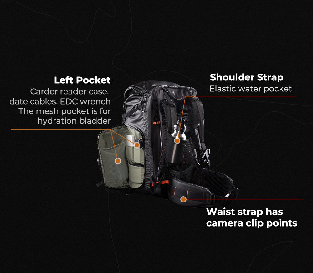 Рюкзак PGYTECH OnePro Flex 40L + Camera Insert M, цвет Space Black