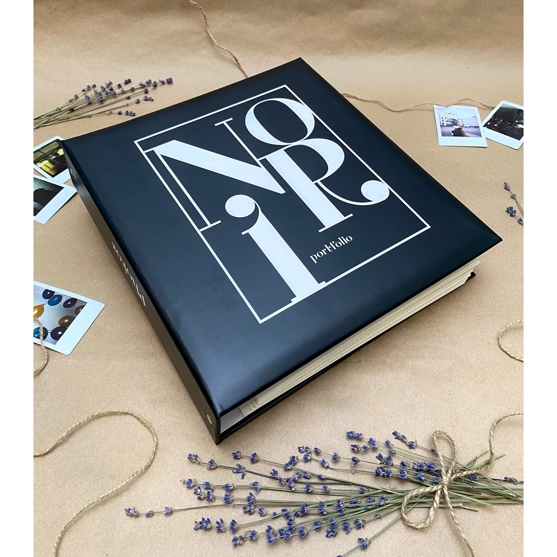 Фотоальбом Полином магнитный, 50 листов 23х28 см  - «Portfolio», черный