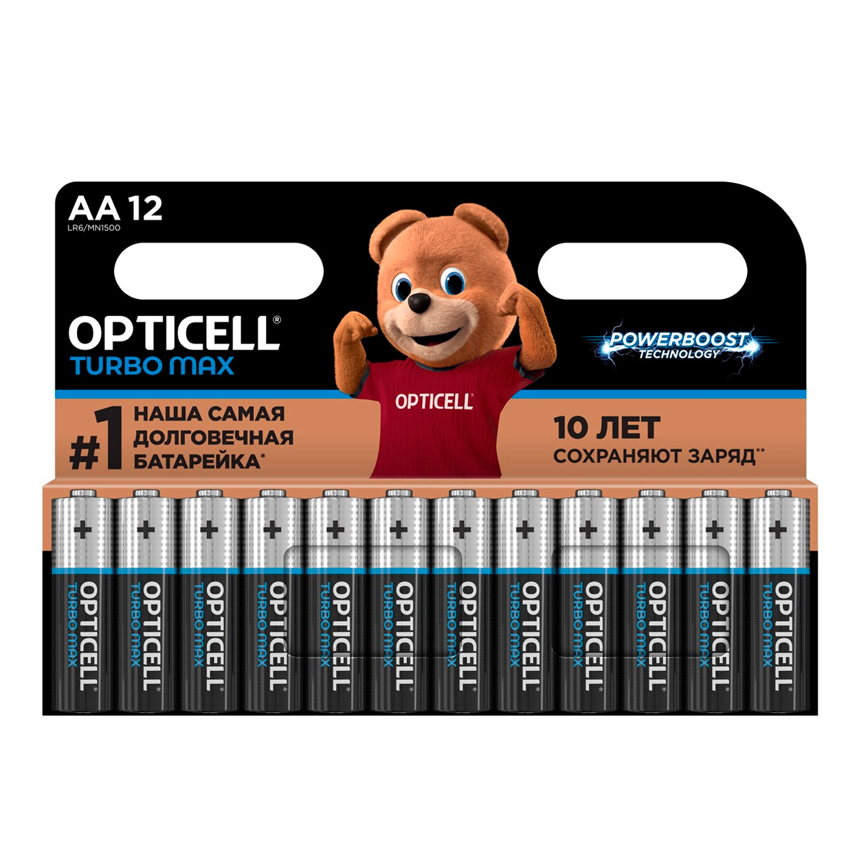 Батарейки Opticell AA Turbo Max, 12 шт.