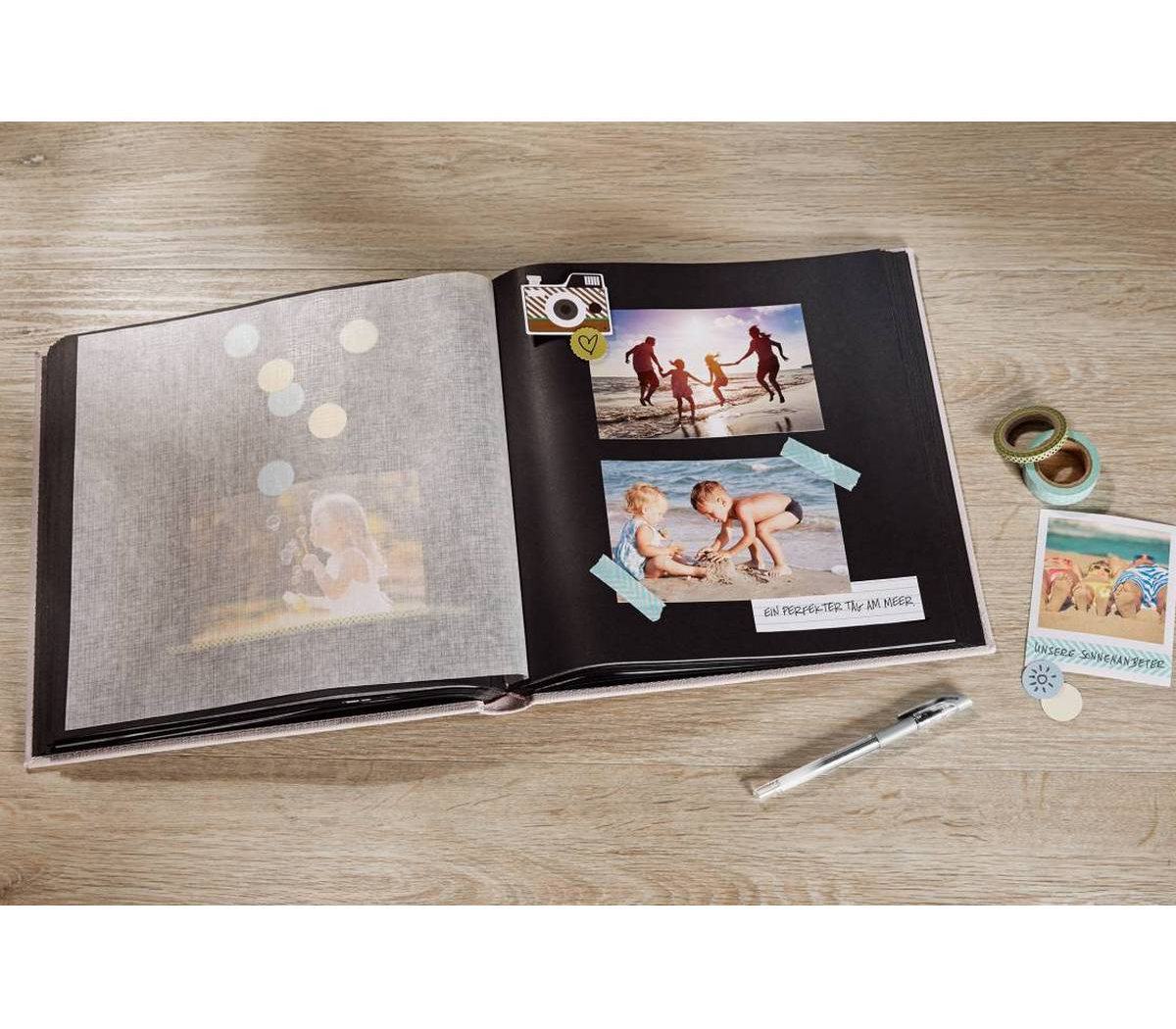 Фотоальбом Walther 30x30 см, 100 черных страниц, Fun, кремовый