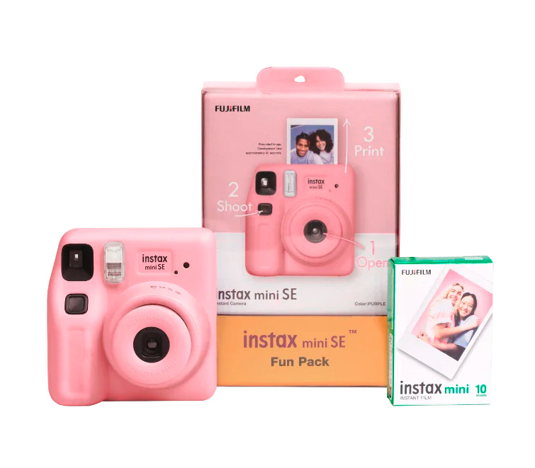 Фотоаппарат моментальной печати Fujifilm Instax MINI SE Fun Pack розовый