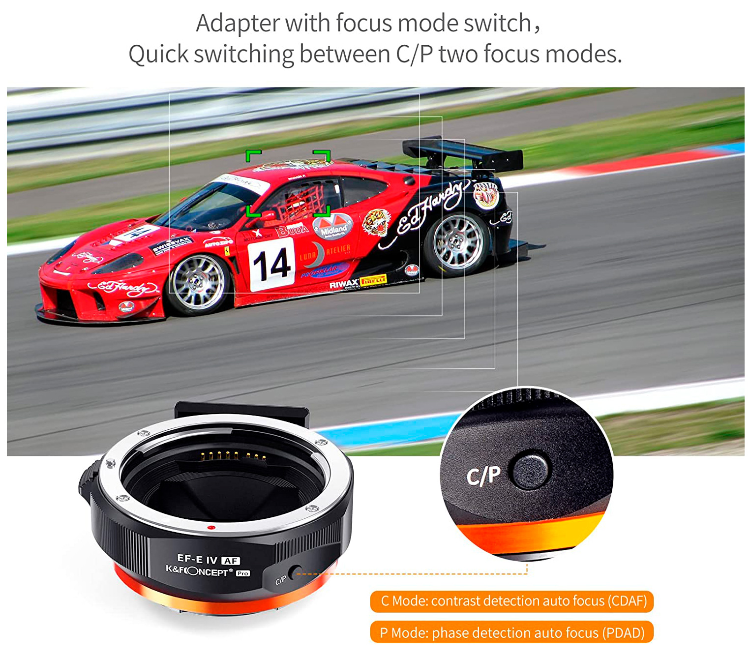 Адаптер K&F Concept EF-E IV AF Pro, объективы Canon EF/EF-S на камеры Sony E