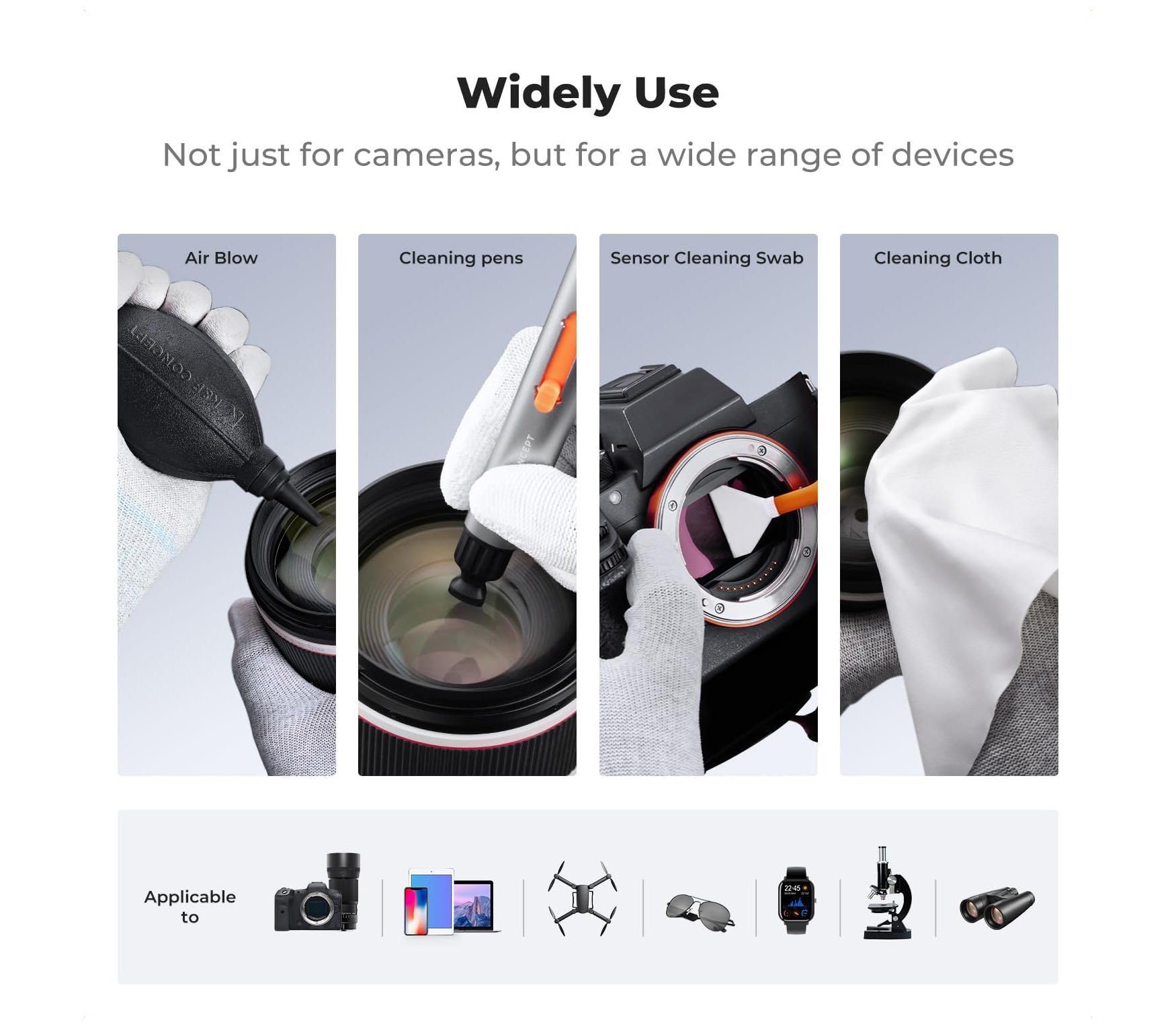 Набор для чистки K&F Concept 1919, матриц и оптики, 23 в 1