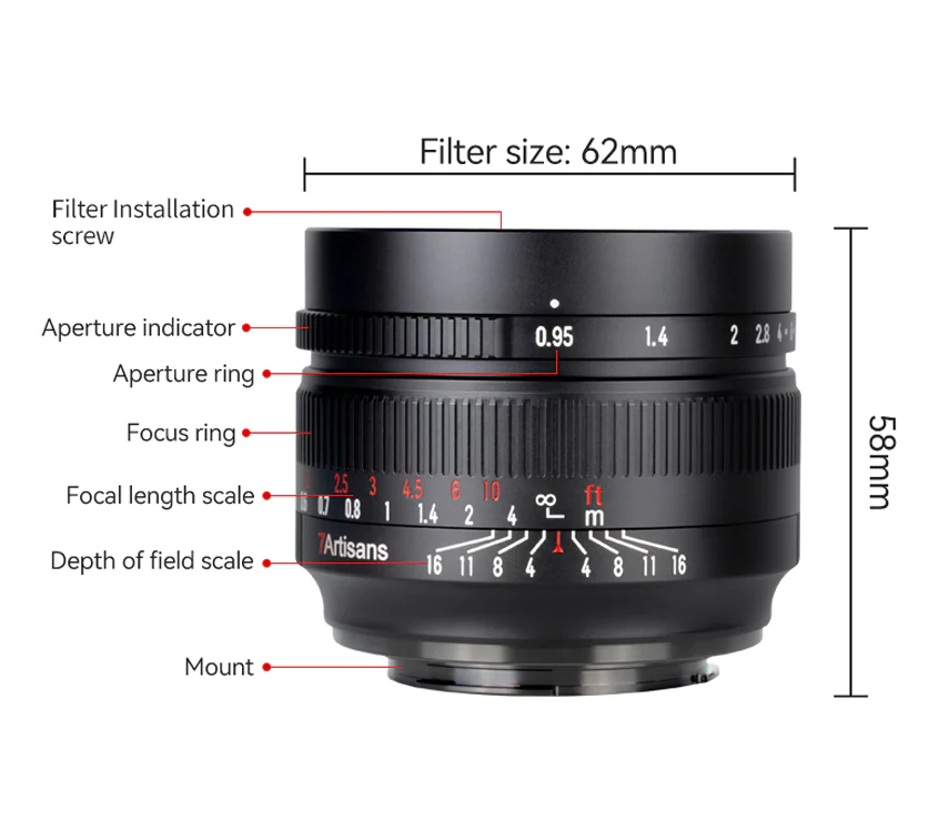 Объектив 7Artisans 50mm f/0.95 Nikon Z