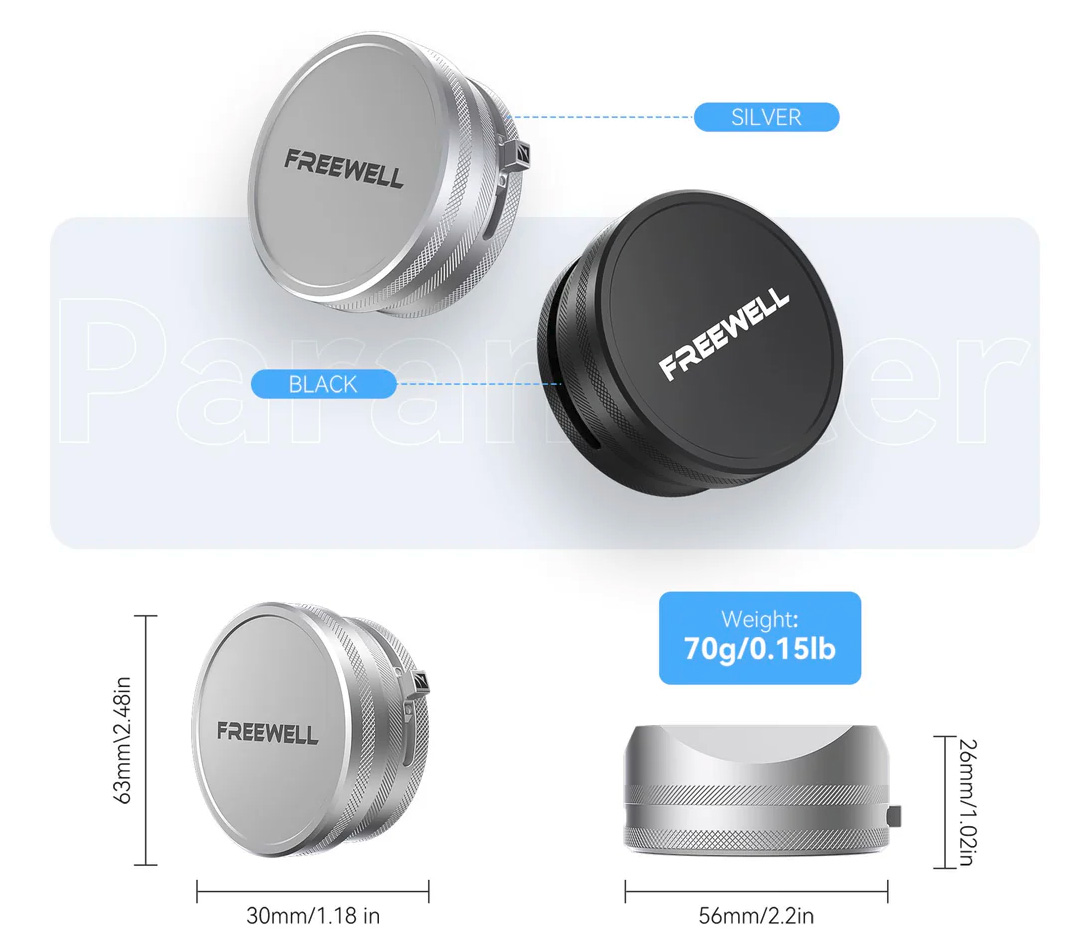 Набор аксессуаров Freewell X100 Series Filter Kit With Lens Hood, серебристый