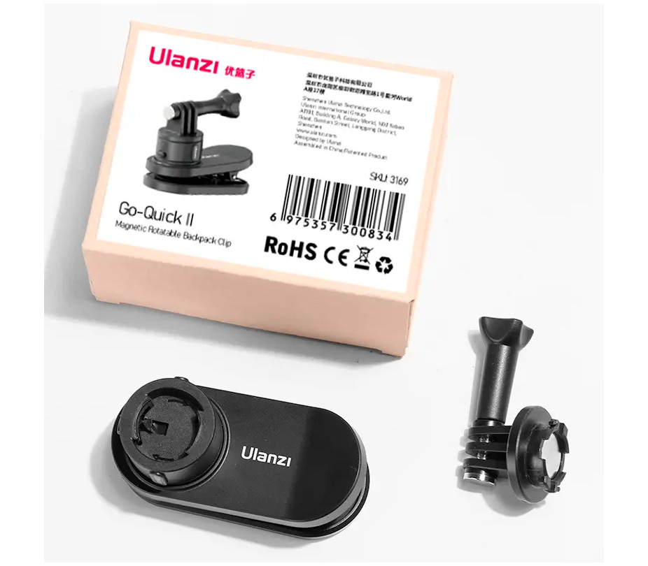 Магнитная клипса Ulanzi Go-Quick II Backpack Strap Clip для экшн-камер