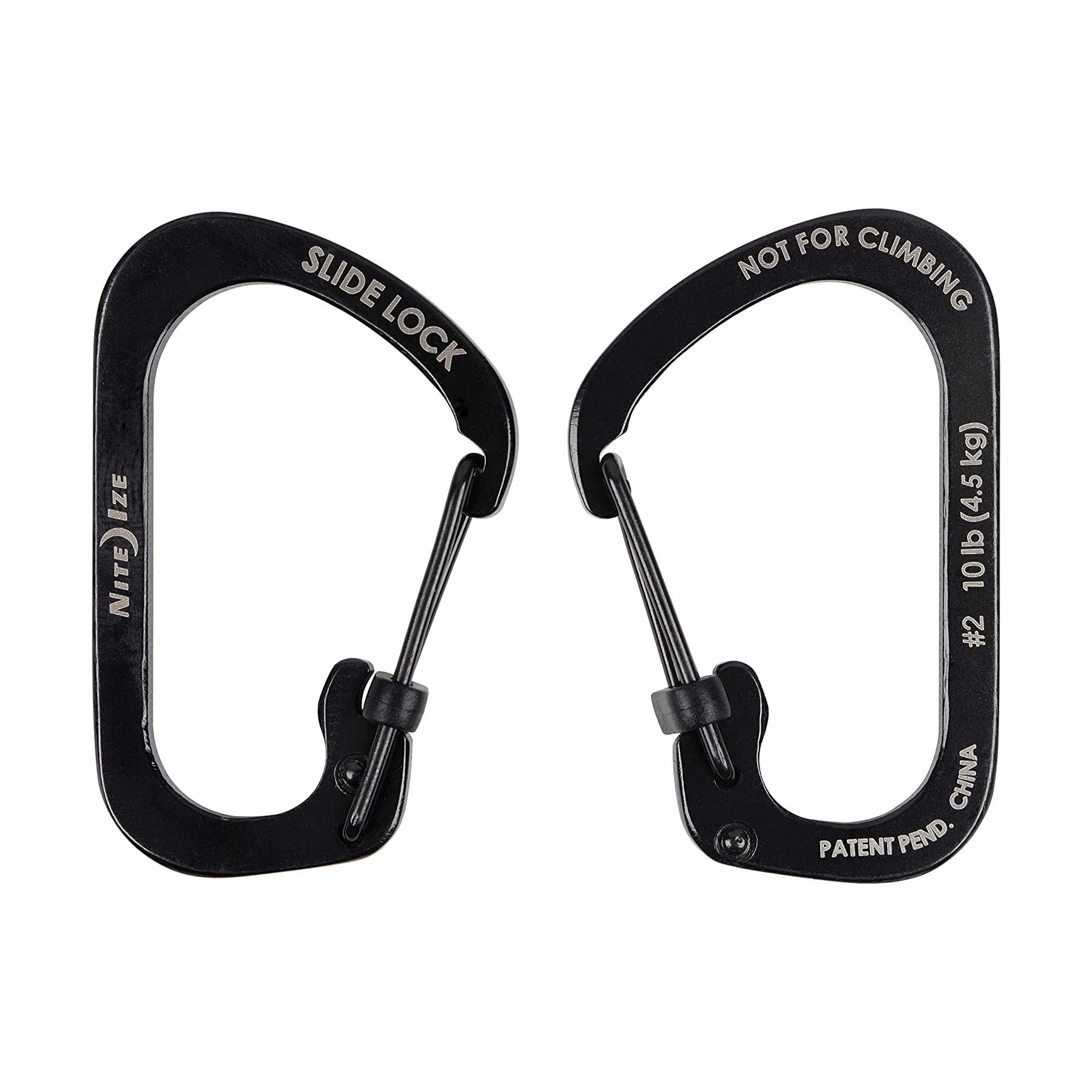 Карабин Nite Ize SlideLock Carabiner, размер 2, черный