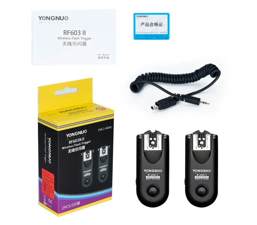 Трансивер + пульт ДУ Yongnuo RF-603N II N3 для Nikon, 1 пара