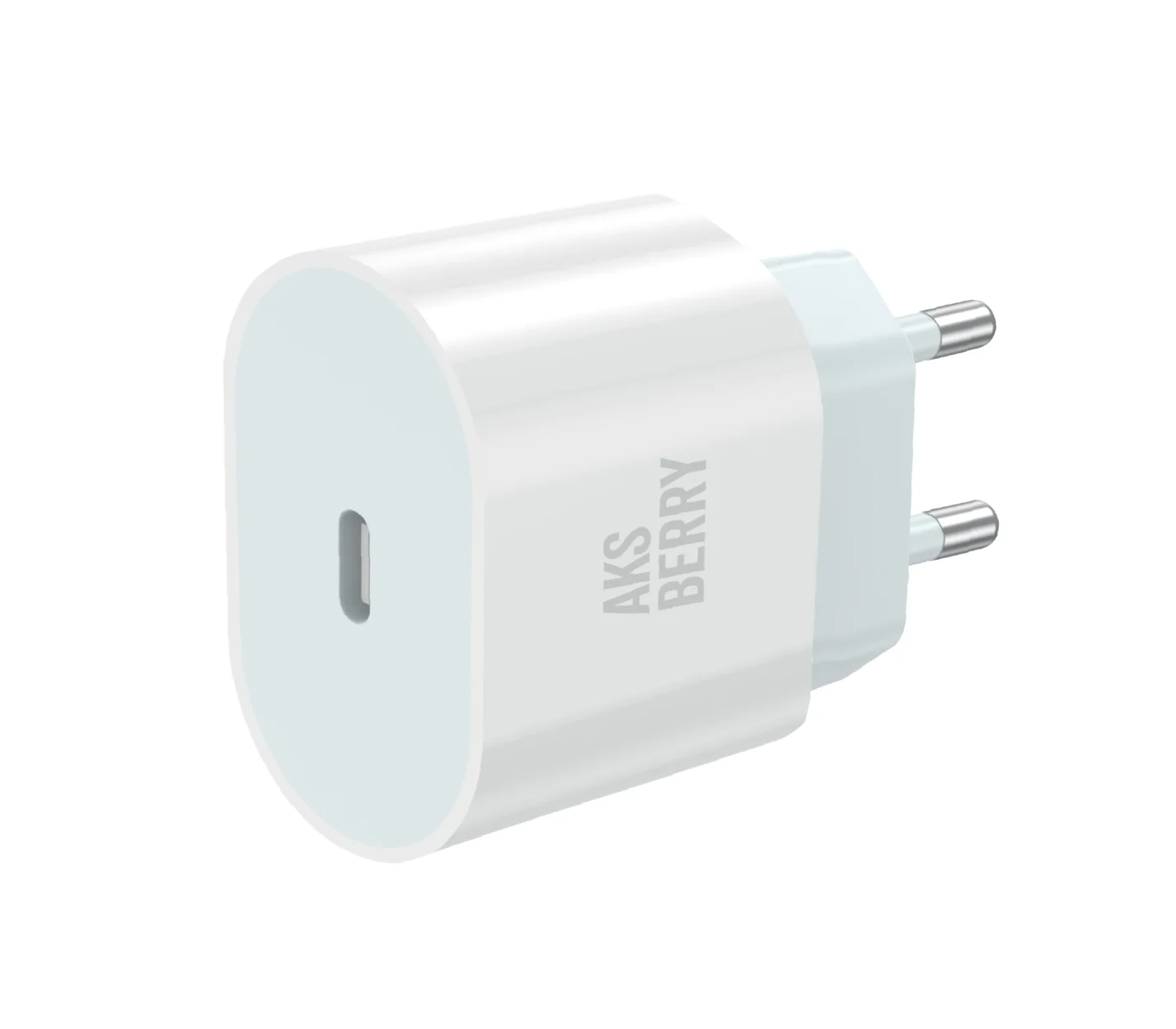 Зарядное устройство Aksberry T41, USB-C, PD 20 Вт, кабель USB-C, белый