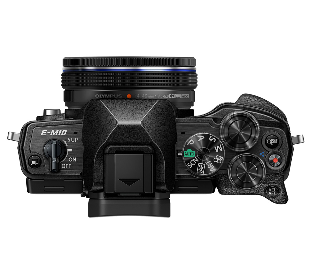 Беззеркальный фотоаппарат Olympus OM-D E-M10 Mark IV Kit 14-42 EZ + 40-150 R, черный