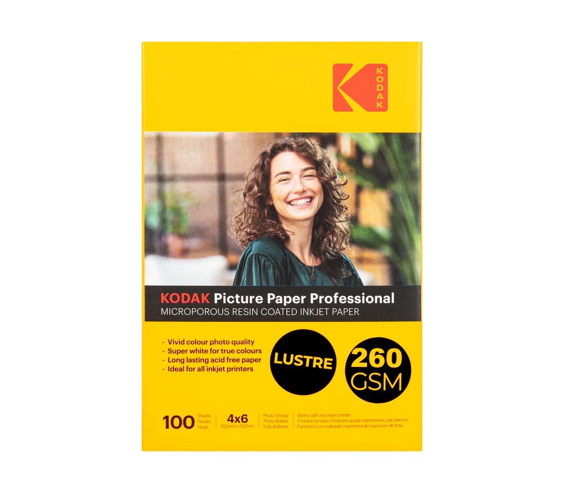 Фотобумага Kodak Paper Professional Luster, полуматовая, 10x15 см, 260г/м2, 100 листов