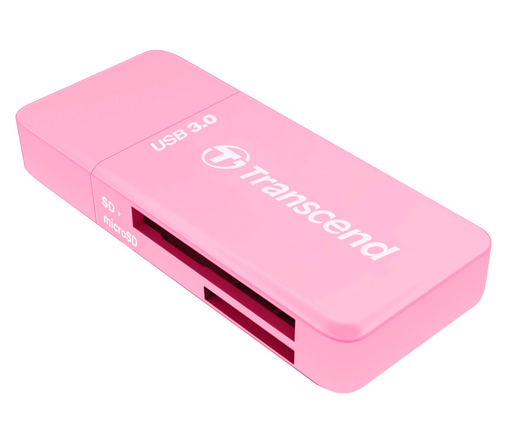 Карт-ридер Transcend RDF5 USB3.1 Gen 1, розовый (TS-RDF5R) (уцененный)