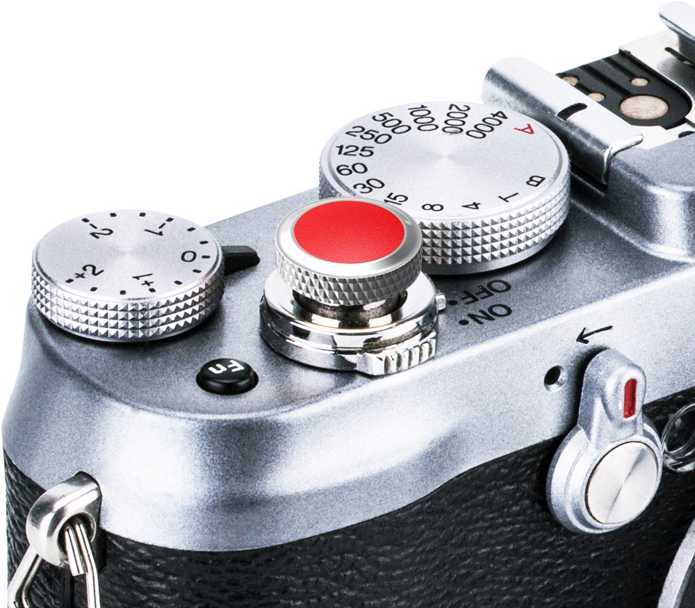 Спусковая кнопка JJC SRB-GR Red, мягкая, резьбовая, серая/красная