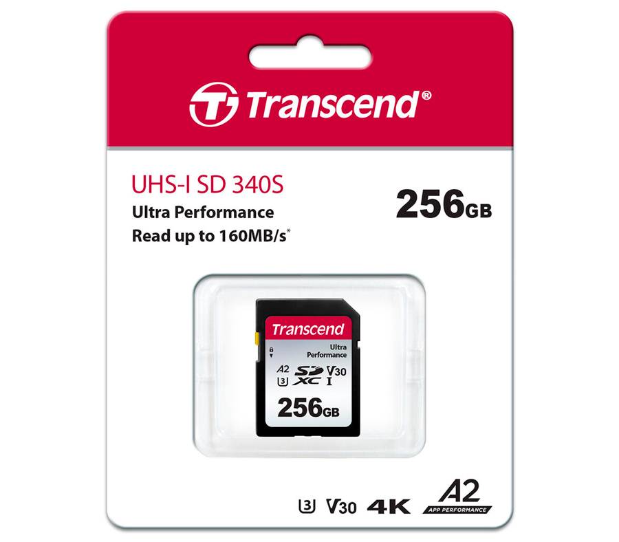 Карта памяти Transcend SDXC 256GB 340S UHS-I Class U3 V30 A2 160/90 Mb/s