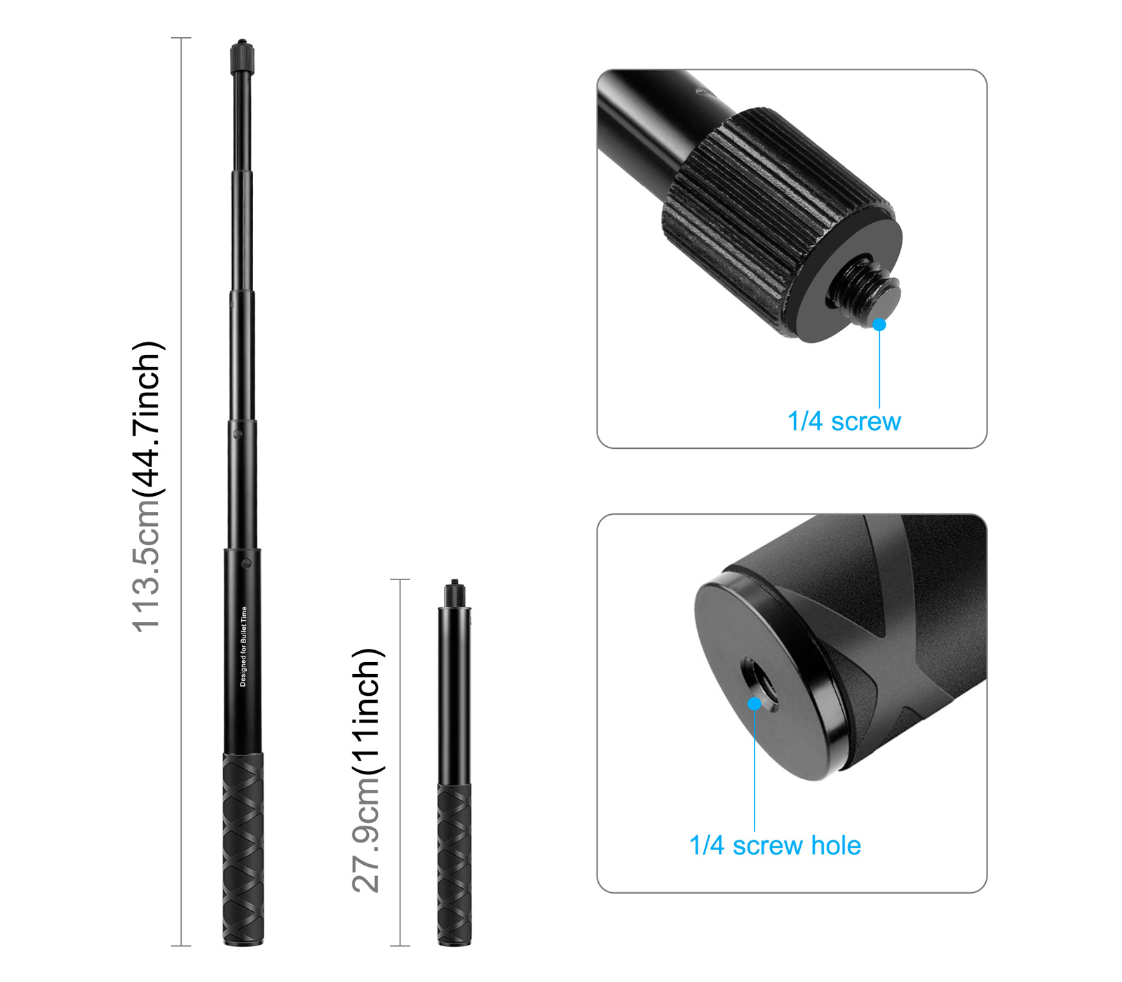 Монопод для селфи Puluz PU815 Selfie Stick, длина до 110 см