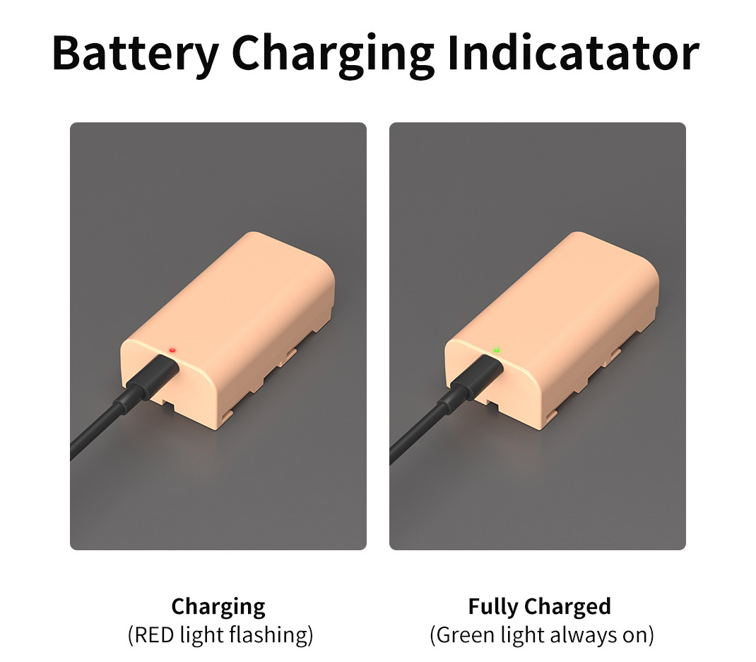 Аккумулятор Kingma NP-F550, 2600 мАч, зарядка USB-C