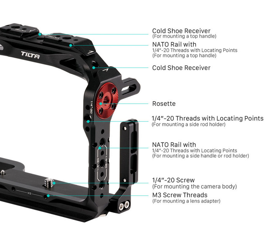 Клетка Tilta Full Camera Cage для Canon R6 Mark II, титаново-серая