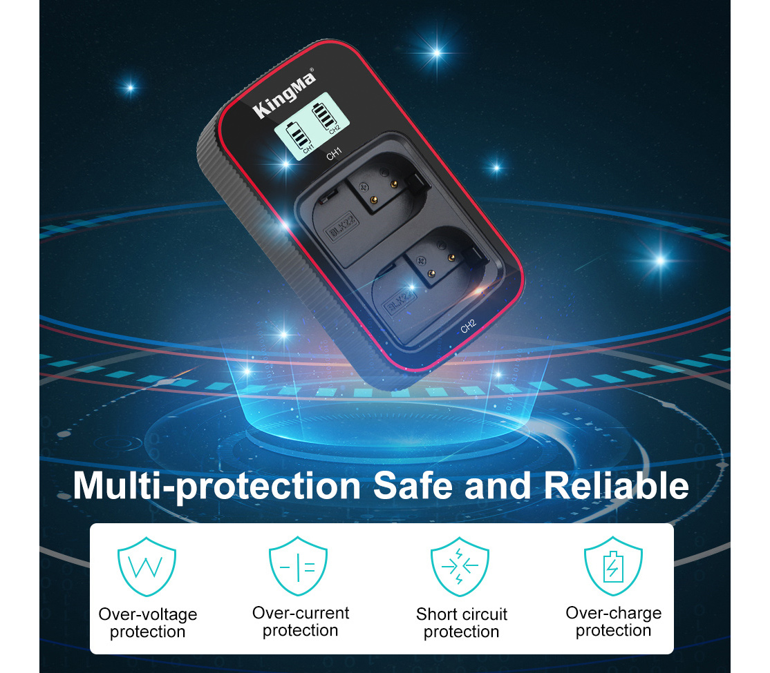 Зарядное устройство Kingma BM058-BLK22 для 2х Panasonic DMW-BLK22