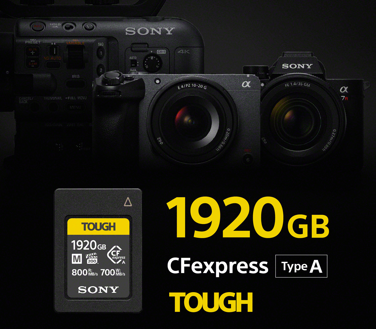 Карта памяти Sony CFexpress Type A 1920GB Tough, R800 / W700
