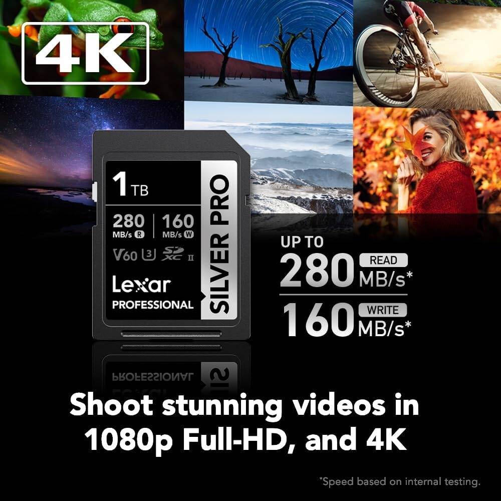 Карта памяти Lexar SDXC 1TB Professional Silver PRO UHS-II U3 V60 (280/160 MB/s)