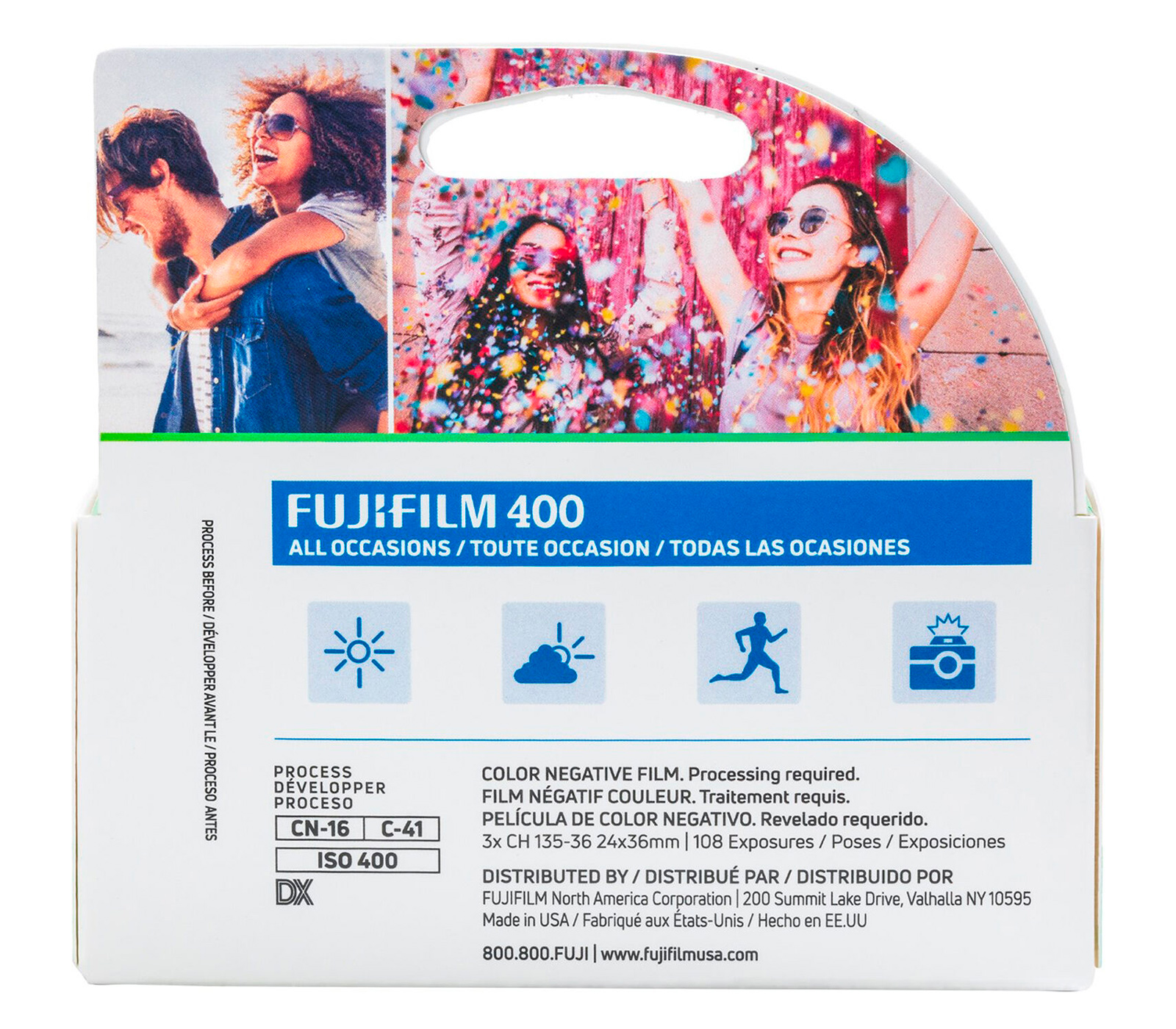 Фотопленка Fujifilm 400 Color Negative Film, 36 кадров, упаковка 3 шт.