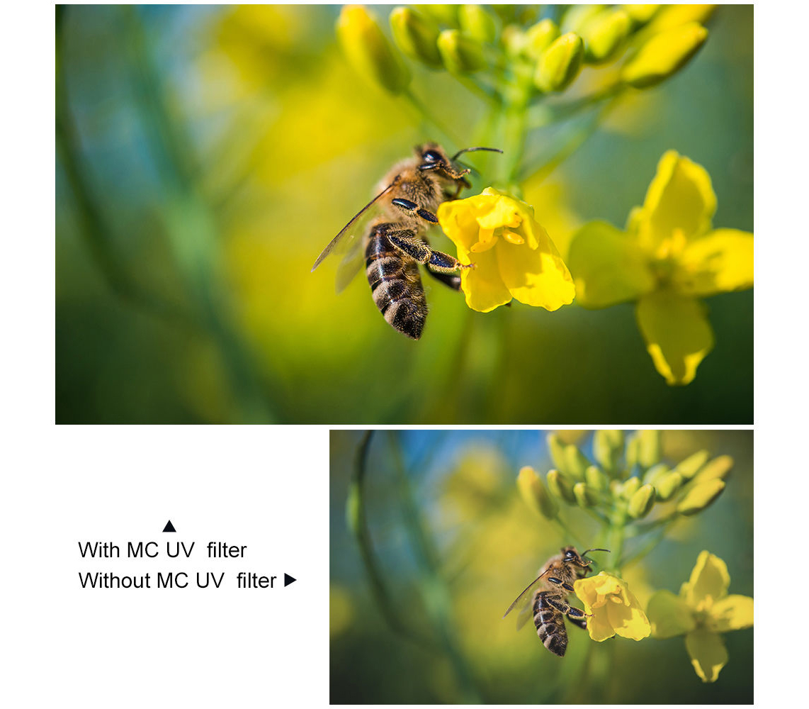 Светофильтр K&F Concept HMC UV, Blue Coated, 52 мм