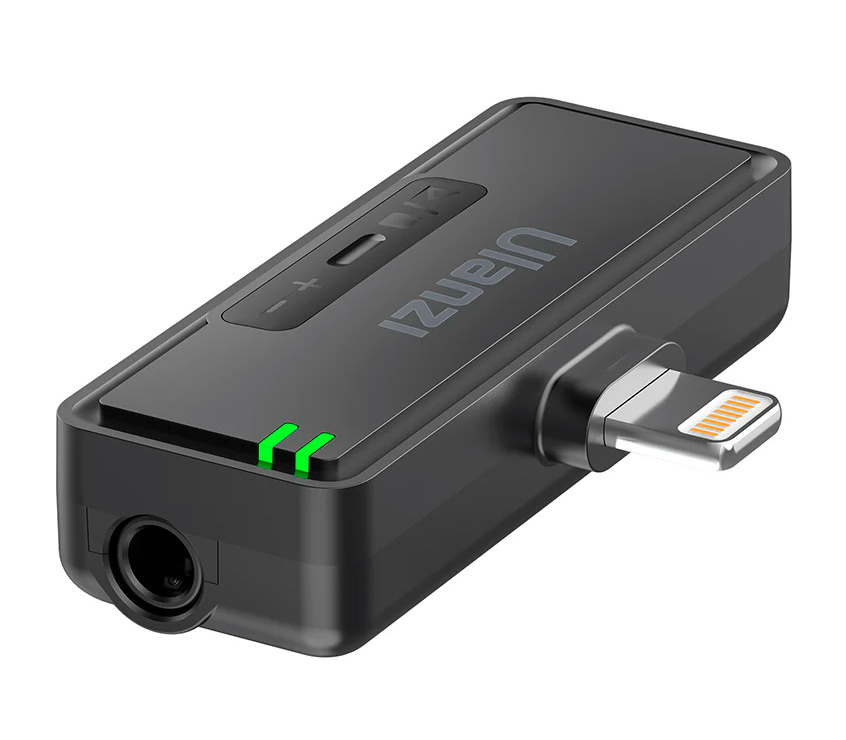 Беспроводная система Ulanzi UW-MIC 20P, 2.4 ГГц, RX+RX+TX, Lightning, черная