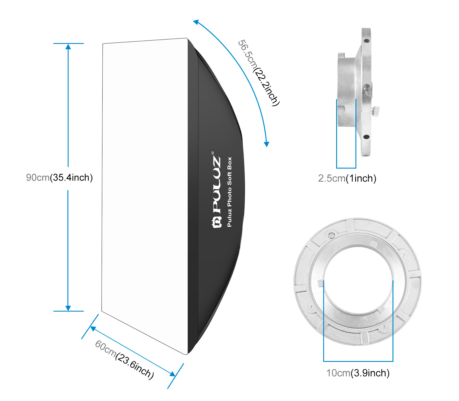Софтбокс Puluz PU5124 Softbox, 60х90 см, Bowens (уцененный)
