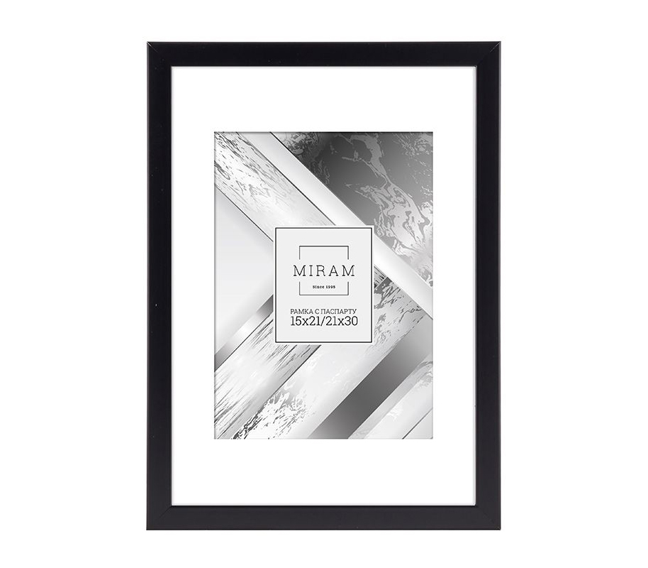 Фоторамка Мирам 21х30 см, с паспарту, чёрный (П641877-8)