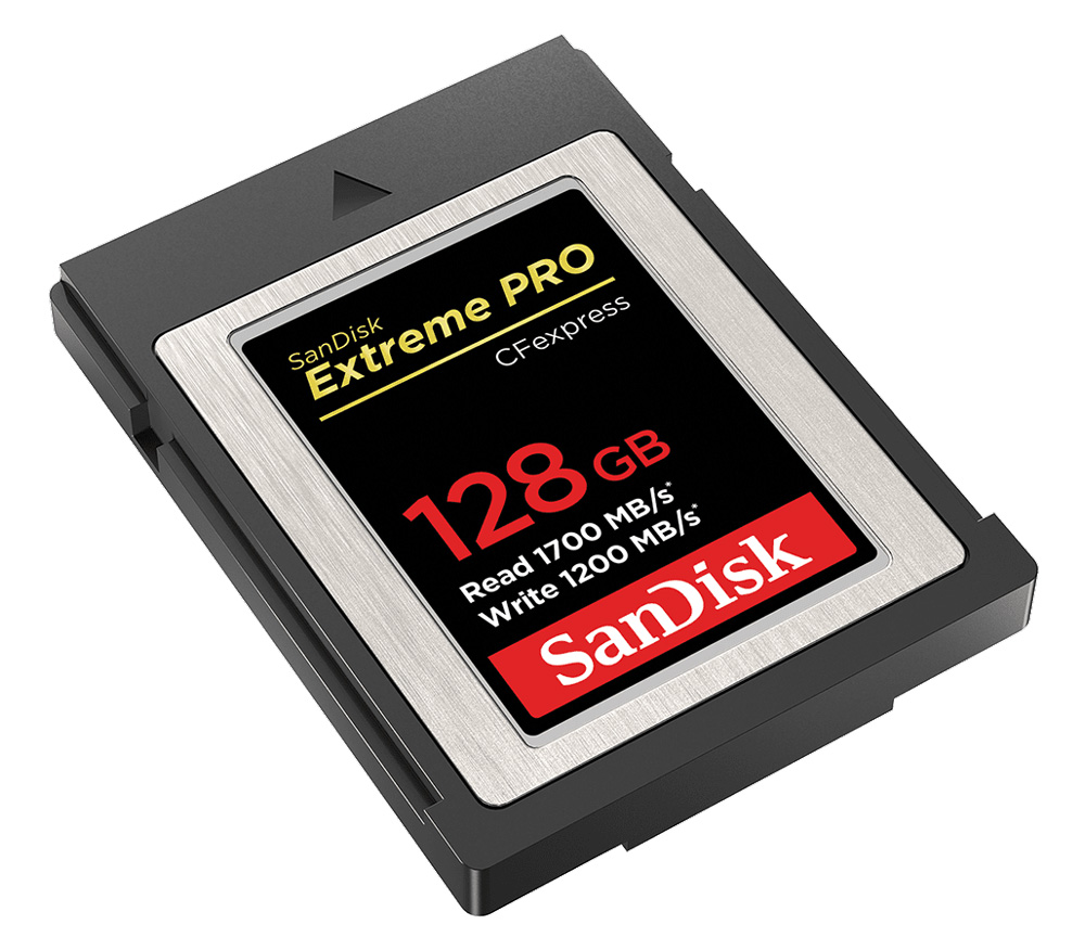 Карта памяти SanDisk CFexpress Type B 128GB Extreme Pro, чтение 1700, запись 1200 МБ/с